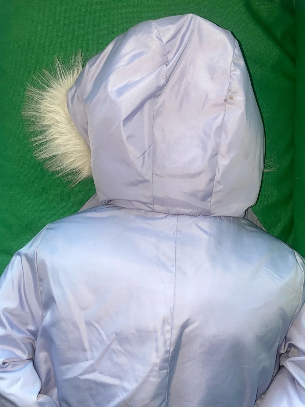 Old Navy Lavender Puff Coat with Faux Fur Hood